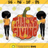 Afro girl Afro womanAfro lady Thanks giving Day Thankful Fall SVG Printable file Sublimation file File for print File for cuting Design 289