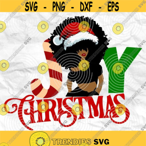 Afro woman Afro SVG Christmas SVG Merry Christmas SVG Christmas lady Printable file File for cuting Sublimation file File for print Design 330