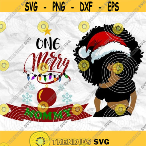 Afro woman Afro SVG Christmas SVG Merry Christmas SVG Christmas lady Printable file File for cuting Sublimation file File for print Design 332