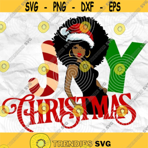 Afro woman Afro SVG Christmas SVG Merry Christmas SVG Christmas lady Printable file File for cuting Sublimation file File for print Design 335