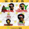 Afro woman Afro SVG Christmas SVG Merry Christmas SVG Christmas lady Printable file File for cuting Sublimation file File for print Design 338