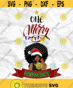 Afro woman Afro SVG Christmas SVG Merry Christmas SVG Christmas lady Printable file File for cuting Sublimation file File for print Design 339