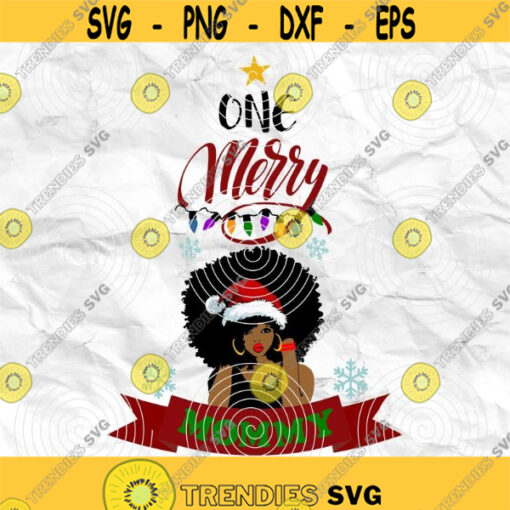 Afro woman Afro SVG Christmas SVG Merry Christmas SVG Christmas lady Printable file File for cuting Sublimation file File for print Design 339