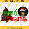 Afro woman Afro SVG Christmas SVG Merry Christmas SVG Christmas lady Printable file File for cuting Sublimation file File for print Design 347