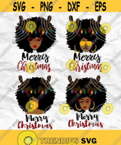 Afro woman Afro SVG Christmas SVG Merry Christmas SVG Christmas lady Printable file Sublimation file File for print File for cuting Design 23