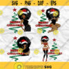 Afro woman Afro SVG Christmas SVG Merry Christmas SVG Christmas lady Printable file Sublimation file File for print File for cuting Design 36