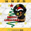 Afro woman Afro SVG Christmas SVG Merry Christmas SVG Christmas lady Printable file Sublimation file File for print File for cuting Design 37