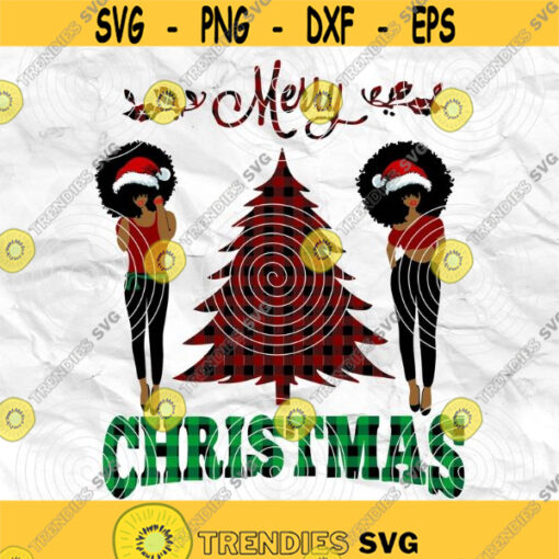 Afro woman Afro SVG Christmas SVG Merry Christmas SVG Christmas lady Printable file Sublimation file File for print File for cuting Design 42