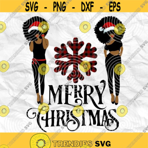 Afro woman Afro SVG Christmas SVG Merry Christmas SVG Christmas lady Printable file Sublimation file File for print File for cuting Design 43