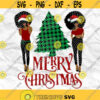 Afro woman Afro SVG Christmas SVG Merry Christmas SVG Christmas lady Printable file Sublimation file File for print File for cuting Design 45