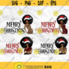 Afro woman Afro SVG Christmas SVG Merry Christmas SVG Christmas lady Printable file Sublimation file File for print File for cuting Design 46