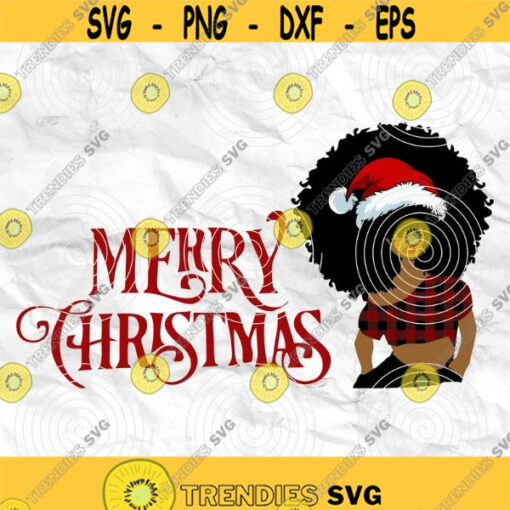 Afro woman Afro SVG Christmas SVG Merry Christmas SVG Christmas lady Printable file Sublimation file File for print File for cuting Design 52