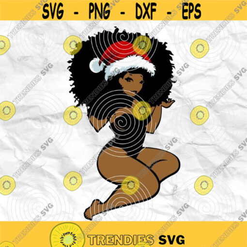 Afro woman Afro SVG Christmas SVG Merry Christmas SVG Christmas lady Printable file Sublimation file File for print File for cuting Design 67