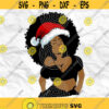 Afro woman Afro SVG Christmas SVG Merry Christmas SVG Christmas lady Printable file Sublimation file File for print File for cuting Design 79