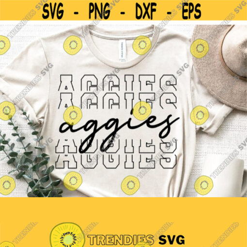 Aggies SvgAggies Team Spirit Svg Cut FileHigh School Team Mascot Logo Svg Files for Cricut Cut Silhouette FileVector Download Design 1340