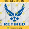 Air Force Retired Logo US Air Force Retired svg png ai eps dxf DIGITAL Files for Cricut CNC and other projects Design 114