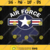 Air Force With F15 Jet And Vintage Roundel Svg