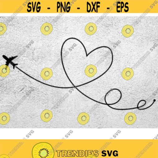 Airplane SVG file Airplane Heart svg Travel plane svg Vacation svg Design 28