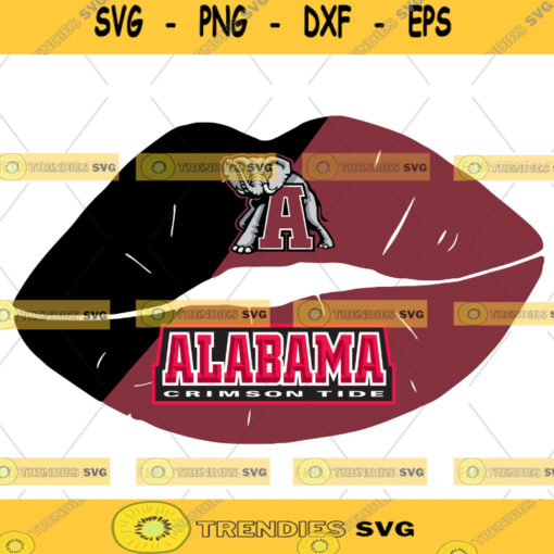 Alabama Crimson Tide Lips Svg Lips Ncaa Svg Sport Ncaa Svg Lips NCaa Shirt Silhouette Svg Cutting Files Download Instant BaseBall Svg Football Svg HockeyTeam