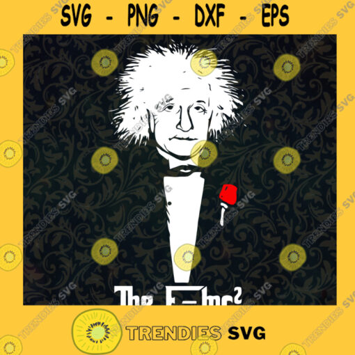 Albert Einstein in Veston with Rose SVG Digital Files Cut Files For Cricut Instant Download Vector Download Print Files