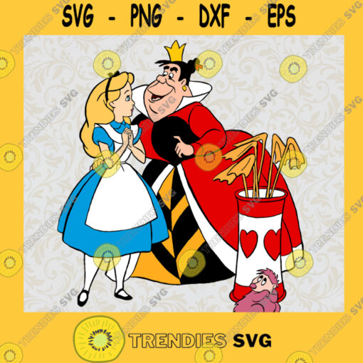 Alice in Wonderland Alice And Queen Playing Croquet Disney Animated Movie Fairy Tale Fictional Cartoon Characters SVG Digital Files Cut Files For Cricut Instant Download Vector Download Print Files