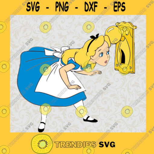 Alice in Wonderland Alice Princess The Doorknob Disney Animated Movie Fairy Tale Fictional Cartoon Characters SVG Digital Files Cut Files For Cricut Instant Download Vector Download Print Files