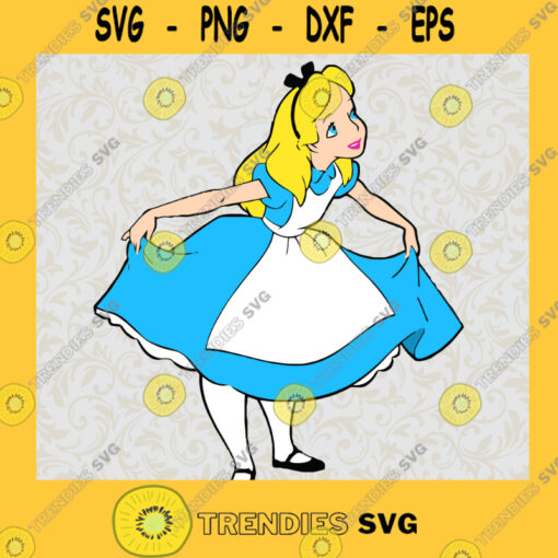 Alice in Wonderland Alice Princess Walt Disney Animated Movie Fairy Tale Fictional Cartoon Characters SVG Digital Files Cut Files For Cricut Instant Download Vector Download Print Files