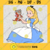 Alice in Wonderland Alice Princess and Cute Dinah Cat Disney Animated Movie Fairy Tale Fictional Cartoon Characters SVG Digital Files Cut Files For Cricut Instant Download Vector Download Print Files
