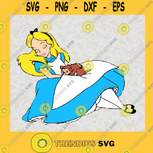 Alice in Wonderland Alice Princess is Sleeping Disney Animated Movie Fairy Tale Fictional Cartoon Characters SVG Digital Files Cut Files For Cricut Instant Download Vector Download Print Files