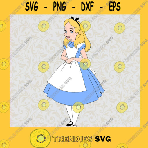 Alice in Wonderland Alice Standing 3 Walt Disney Animated Movie Fairy Tale Fictional Cartoon Characters SVG Digital Files Cut Files For Cricut Instant Download Vector Download Print Files