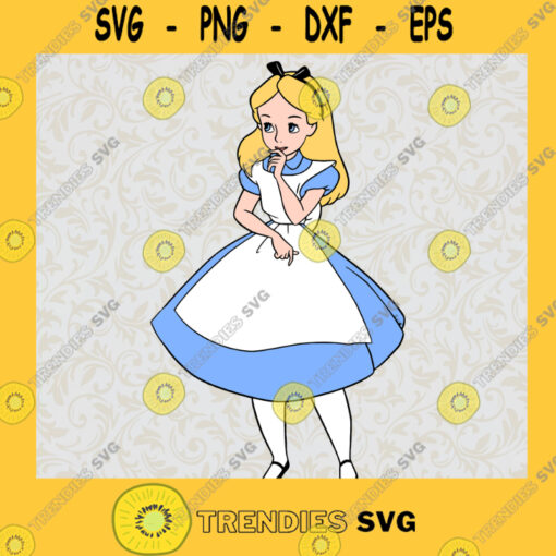 Alice in Wonderland Alice Standing 4 Disney Animated Movie Fairy Tale Fictional Cartoon Characters SVG Digital Files Cut Files For Cricut Instant Download Vector Download Print Files
