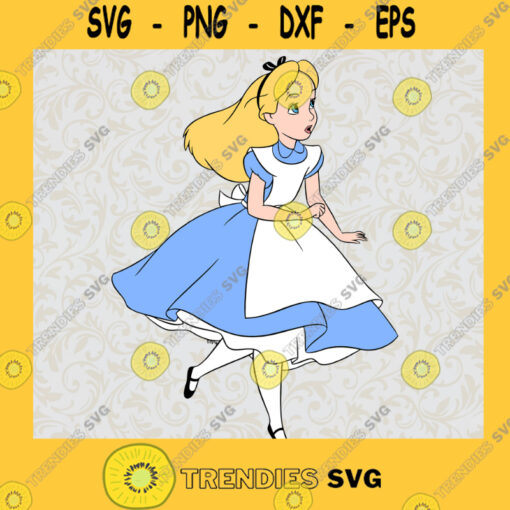 Alice in Wonderland Alice Walking Disney Animated Movie Fairy Tale Fictional Cartoon Characters SVG Digital Files Cut Files For Cricut Instant Download Vector Download Print Files
