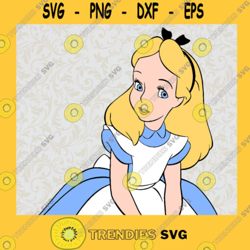 Alice in Wonderland Cute Alice Princess Disney Animated Movie Fairy Tale Fictional Cartoon Characters SVG Digital Files Cut Files For Cricut Instant Download Vector Download Print Files