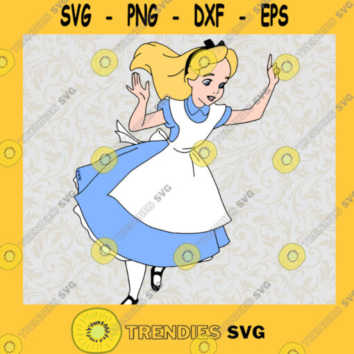 Alice in Wonderland Happy Alice Disney Movie Fairy Tale Fictional Cartoon Characters SVG Digital Files Cut Files For Cricut Instant Download Vector Download Print Files