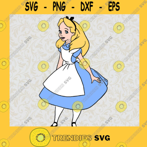 Alice in Wonderland Pretty Alice Walt Disney Movie Fairy Tale Fictional Cartoon Characters SVG Digital Files Cut Files For Cricut Instant Download Vector Download Print Files