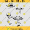 Alien Abduction Extraterrestrial Encounter Ufo Spaceship SVG PNG EPS File For Cricut Silhouette Cut Files Vector Digital File