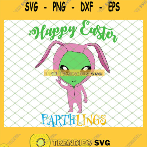 Alien Bunny Costume Happy Easter Earthlings SVG PNG DXF EPS 1