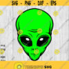 Alien Head 1 or 2 colors svg png ai eps and dxf file types Can be used for decals printing t shirts CNC and more Design 213