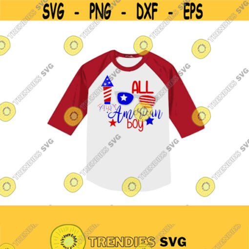 All American Boy 4th of July SVG DXF AI. Eps and Pdf Jpeg Png Cutting Files for Electronic Cutting Machines
