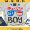 All American Boy Svg 4th of July Svg USA Svg Dxf Eps Patriotic Clipart Boys Svg American Sunglasses Svg Silhouette Cricut Cut Files Design 1188 .jpg