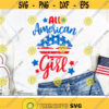All American Girl Svg 4th of July Svg Patriotic Svg Dxf Eps Png American Flag Lips Cut Files Girls USA Svg America Silhouette Cricut Design 1830 .jpg