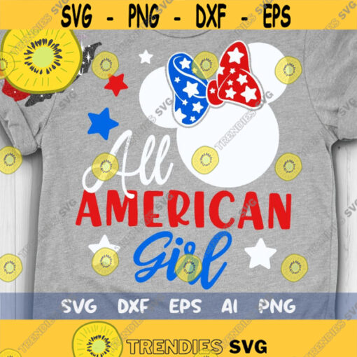 All American Girl Svg Minnie USA Flag Minnie America Svg Minnie Stars Stripes 4th of July Minnie Svg Design 374 .jpg