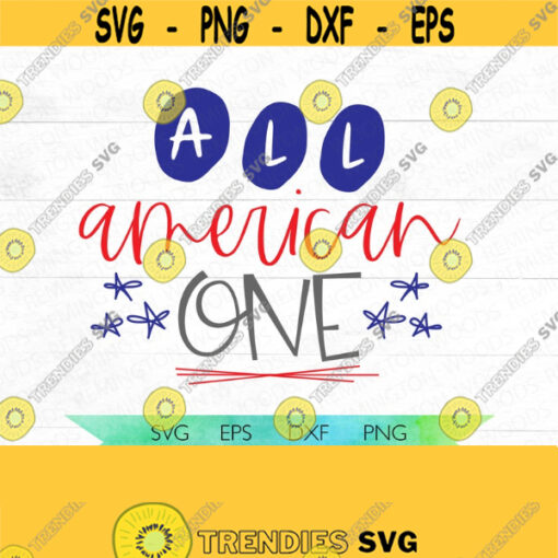 All American One SVG Patriotic SVG America Fourth of July SVG Stars and Stripes red white and blue vinyl circuit designs Design 142