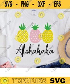 Aloha Hawaii SVG DXF Cute Pineapple Hawaii Summer Vacation Beach Trip svg dxf Cut Files for Cricut and Silhouette Commercial Use Clipart copy
