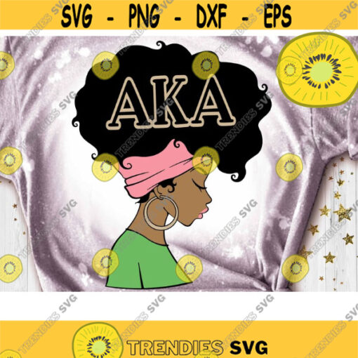 Alpha Kappa Alpha Svg AKA Sister Svg Sorority Girl Svg AKA Afro Woman Svg Cut File Svg Dxf Eps Png Design 205 .jpg
