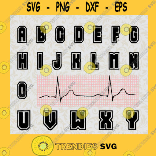 Alphabet Nurse SVG Digital Files Cut Files For Cricut Instant Download Vector Download Print Files