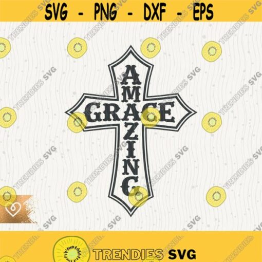 Amazing Grace Svg Christian Cross Png Power in the Blood Svg Religious Cricut Cut File Png Instant Download Bible Verse Svg Inspirational Design 148