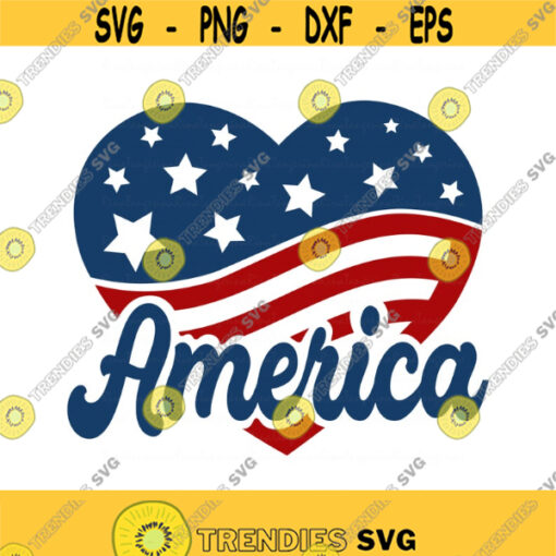 America svg 4th of July svg heart svg american svg png dxf Cutting files Cricut Cute svg designs card Independence Day Design 536