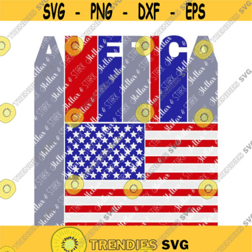 America with Amerian Flag SVG USA Flag Svg USA Svg 4th of July Svg America Cut File American Flag Cutting File America Clip Art Design 224 .jpg
