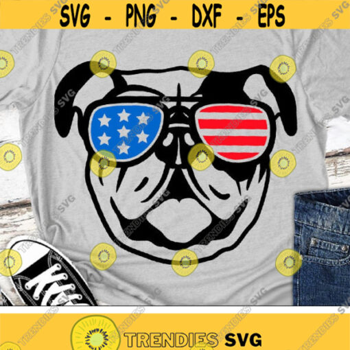 American Bulldog Svg 4th of July Svg Patriotic Dog Svg Dxf Eps USA Bulldog Shirt Design Pet America Svg Cricut Silhouette Cut files Design 449 .jpg